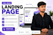 build a modern responsive react nextjs landing page