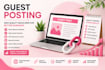 do high quality guest posting and SEO link building