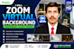 design modern office mockups and virtual meeting backgrounds