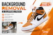 do professional background removal and add drop shadow