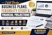 develop a business plan, feasibility study and financial projections