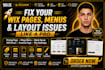 wix pricing page,mega drop down menu, blank space,404 fix, contact page redesign