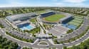 design a 3d sports complex master plan and realistic render