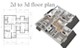 design 2d floor plan, 3d floor plan and house readering realistic 3d rendering