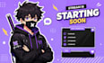 design anime, pokemon, vtuber stream overlay for twitch kick