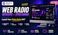 online web radio website with live streaming and auto dj