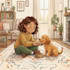 watercolor children story book, picture book illustration, watercolor kids book