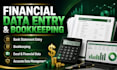 do financial data entry, bookkeeping in excel