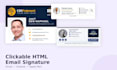 design a clickable HTML email signature