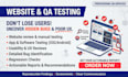 review your website user experience and report bugs