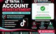 help with tiktok account reinstatement and appeal