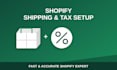 setup shopify shipping rates, sales tax, and fix checkout errors