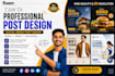 design professional social media posts, ads, banners and creative post design
