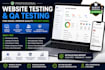do website testing, QA testing, usability testing and bug