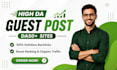 do SEO guest post backlink, high da guest post service