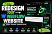 redesign your webflow website with a modern conversion focused design