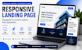 responsive landing page with ai chatbot and automatization