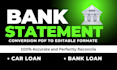 reconcile bank statement PDF to editable format