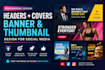 design social media headers, covers, banners and thumbnails