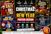 design professional christmas and new year posters