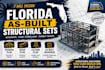 design florida as built structural sets, framing plan, beam and column plans