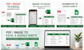 convert PDF or images to excel and google sheets