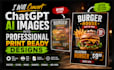 turn chatgpt ai images into print ready menu designs