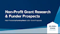 do non profit grant research and write funder prospect lists