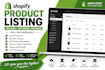 upload shopify products, optimize listings, and manage store