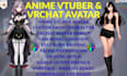 do vrchat anime avatar, 3d nsfw model, furry vrm model, vtuber commission,