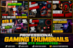 design eye catching gaming youtube thumbnails