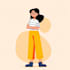 flat vector character illustration for anything