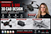 drone pcb frame cad uav enclosure design fpv frame prototype aerospace 3d design