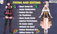 rig and edit furry vrchat avatar, 3d vtuber rigging, animaze setup, vseeface mod