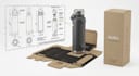 design a premium 3d insulated water bottle with packaging design