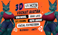 make furry vrm model vrc avatar vr character vrchat avatar vtuber model vr model