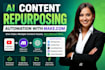 build an ai content repurposing automation with make com