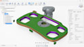 program cnc toolpath, g code and 3 axis for plastic product in fusion 360