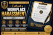 write a professional workplace harassment incident statement