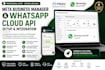 setup meta business manager and integrate whatsapp cloud API