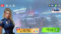 design a modern racing car game UI and interface