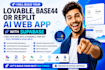 build a lovable, base44 or replit ai web app with supabase