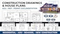 do permit construction drawings, house plans, adu drawings, mep riser diagrams