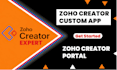 setup zoho custom apps, automations, portal in zoho creator