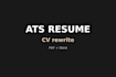rewrite and optimize your ats resume and CV