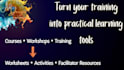 create engaging training workbooks and facilitator guides