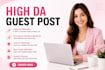 do SEO guest post backlinks on high da guest post