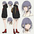 character design sheet in anime art style