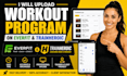 workout program uploaded organized on everfit or trainheroic