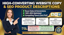 write SEO product descriptions and website copy that sells